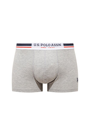 U.S. Polo Assn. 80651 200 Lacivert - Kırmızı - Gri Melanj 3 lü Boxer 