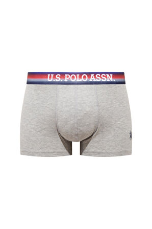 U.S. Polo Assn. 80651 201 Kırmızı - Lacivert - Gri Melanj 3 lü Boxer 
