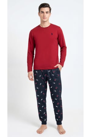 Erkek Bordo Pijama Takım