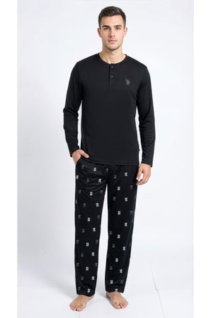 Erkek Siyah Pijama Takım