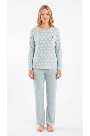 Kadın Yeşil Pijama Takım