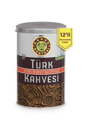 Çok Kavrulmuş Türk Kahvesi 250 gr. 12'li