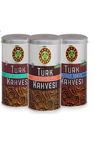 Türk Kahvesi Deneme Paketi 250 g 3'lü ( Damla-Çok-Orta)