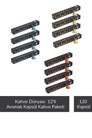 Kahve Dünyası 12'li Aromalı Kapsül Kahve Seti