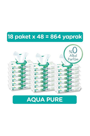 Prima Pampers  Islak Havlu Mendil Aqua Pure 48'li x 18 Adet