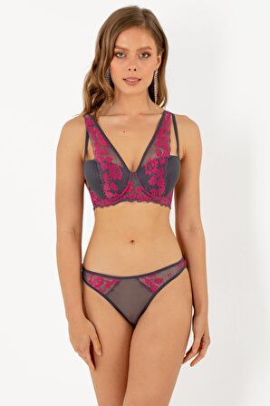 DoReMi Rosy Lace Push-Up Dolgulu Dantel Askı Detaylı Sütyen Takım
