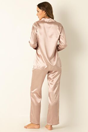 DoReMi Uzun Kollu Saten Pijama Takımı