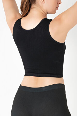 Gigotto Seamless Ripli Crop Tişört