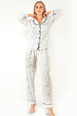 DoReMi Sweat Floral Uzun Kollu Kadın Pijama Takım