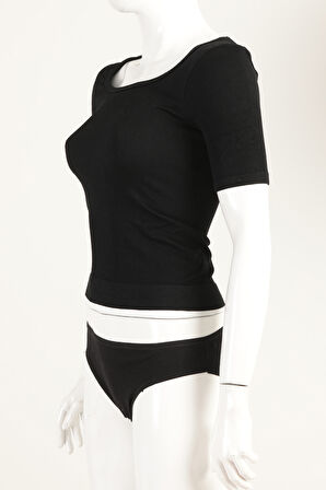 DoReMi Kare Yaka Kadın Spor Tişört