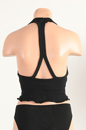 DoReMi Kaplı Sırt Detaylı Crop Atlet