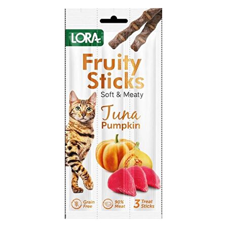 Lora Ton Balıklı Balkabaklı Kedi Stick Ödül 3x5gr