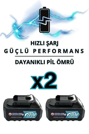 M 2'li Set Çelik Şanzuman Çift Pala Zincirli Şarjlı Dal Budama Testere Budama Makas 21v 3ah