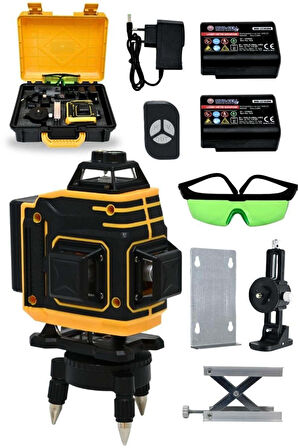 5v 0.8ah 360°16 Köşe Otomatik Hizalamalı Lazer Metre Hizalama Yeşil Çizgili Lazer Kumandalı