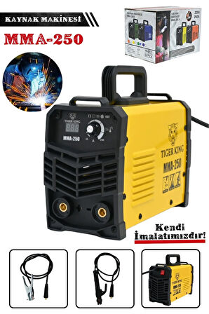 Tiger King 250 Amper Dijital Göstergeli İnvertör Kaynak Makinesi Sarı