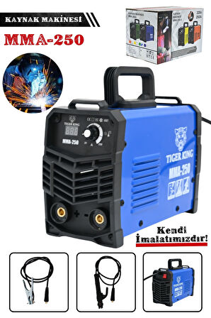 Tiger King 250 Amper Dijital Göstergeli İnvertör Kaynak Makinesi Mavi