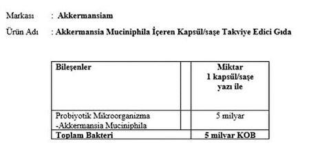 Akkermansiam Probiyotik (60 Kapsül) - obezite, fazla kilo, diyabet, enflamasyon,Bağışıklık sistemini güçlendirmek