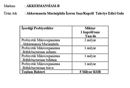 Akkermansiam-B (60 Kapsul) - obezite, fazla kilo, diyabet, enflamasyon,Kabızlık seyirli İBS, kronik kabızlık, kolon kanseri riski.