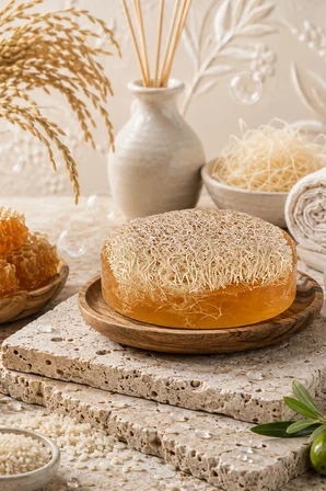 İnternatural Ballı & Pirinç Kabak Lifli Bitkisel Sabun 110 G