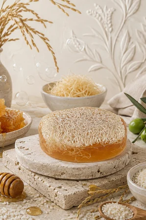 İnternatural Ballı & Pirinç Kabak Lifli Bitkisel Sabun 110 G