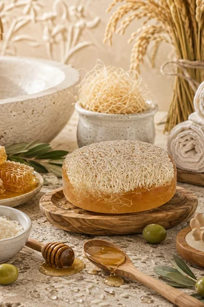 İnternatural Ballı & Pirinç Kabak Lifli Bitkisel Sabun 110 G