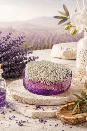İnternatural Lavanta Kabak Lifli Bitkisel Sabun 110 G