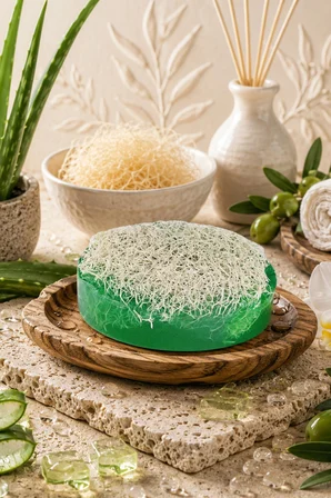 İnternatural Aloe Vera Kabak Lifli Bitkisel Sabun 110 G