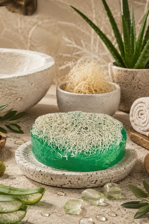 İnternatural Aloe Vera Kabak Lifli Bitkisel Sabun 110 G