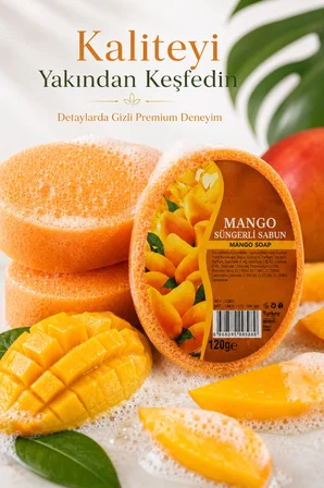 İnternatural Mango Süngerli Bitkisel Sabun 120 G