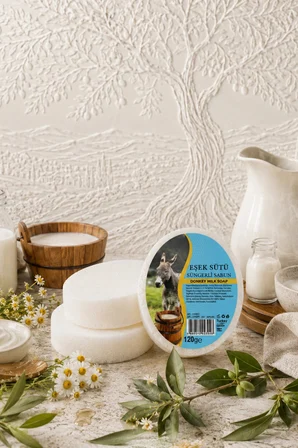 İnternatural Eşek Sütü Süngerli Bitkisel Banyo Sabunu 120 G