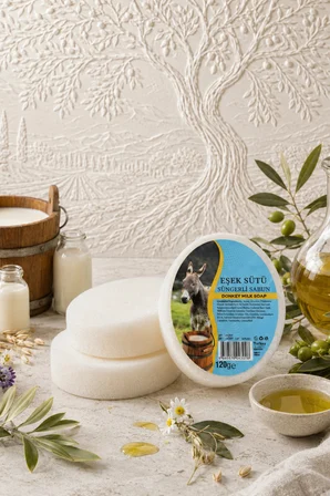 İnternatural Eşek Sütü Süngerli Bitkisel Banyo Sabunu 120 G
