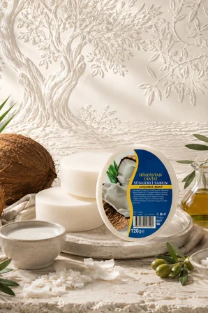 İnternatural Hindistan Cevizi Süngerli Bitkisel Banyo Sabunu 120 G