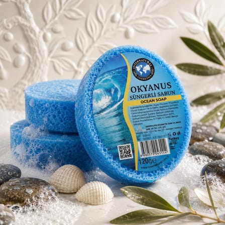 Internatural Okyanus Süngerli Bitkisel Banyo Sabunu 120 g