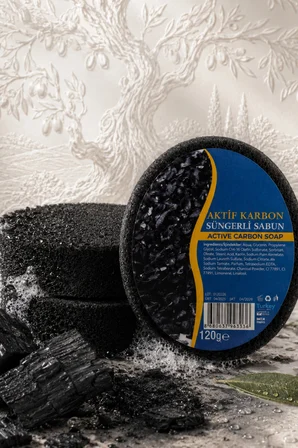 Internatural Aktif Karbon Süngerli Bitkisel Banyo Sabunu 120 g