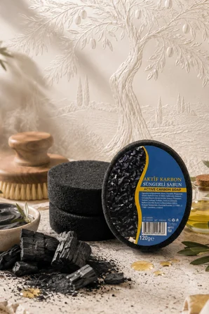 Internatural Aktif Karbon Süngerli Bitkisel Banyo Sabunu 120 g