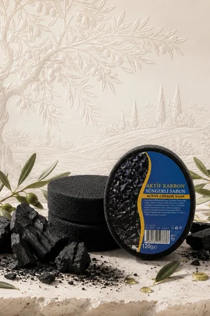Internatural Aktif Karbon Süngerli Bitkisel Banyo Sabunu 120 g