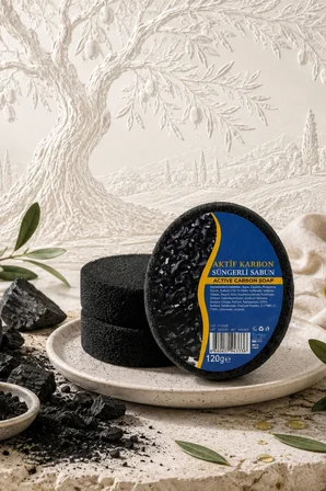 Internatural Aktif Karbon Süngerli Bitkisel Banyo Sabunu 120 g