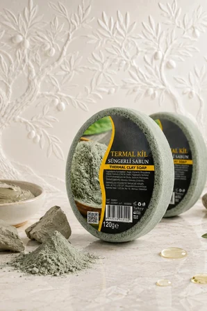 İnternatural Termal Kil Süngerli Bitkisel Banyo Sabunu 120 G