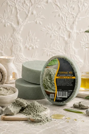 İnternatural Termal Kil Süngerli Bitkisel Banyo Sabunu 120 G