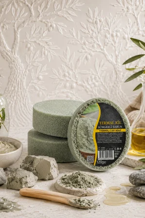 İnternatural Termal Kil Süngerli Bitkisel Banyo Sabunu 120 G