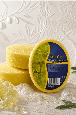 İnternatural Kükürtlü Süngerli Bitkisel Banyo Sabunu 120 G
