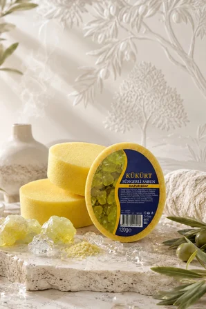 İnternatural Kükürtlü Süngerli Bitkisel Banyo Sabunu 120 G