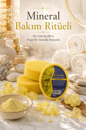 İnternatural Kükürtlü Süngerli Bitkisel Banyo Sabunu 120 G
