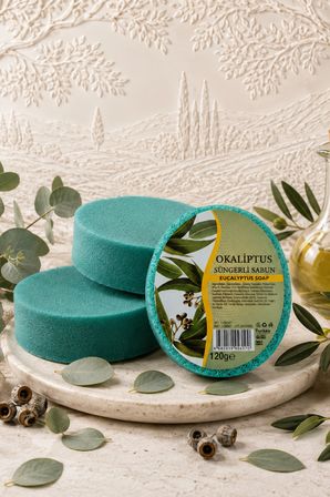 Internatural Okaliptus Süngerli Bitkisel Banyo Sabunu 120 g