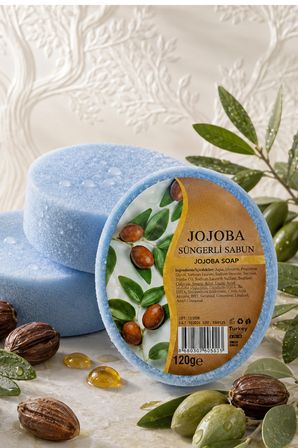 İnternatural Jojoba Süngerli Bitkisel Banyo Sabunu 120 G