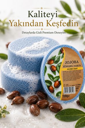 İnternatural Jojoba Süngerli Bitkisel Banyo Sabunu 120 G