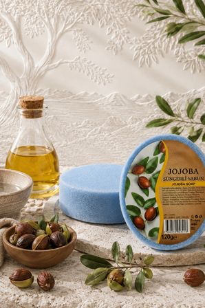 İnternatural Jojoba Süngerli Bitkisel Banyo Sabunu 120 G
