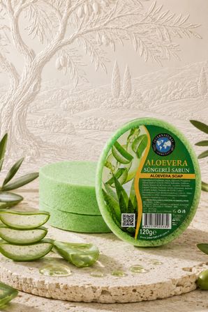 İnternatural Aloe Vera Süngerli Bitkisel Banyo Sabunu 120 G