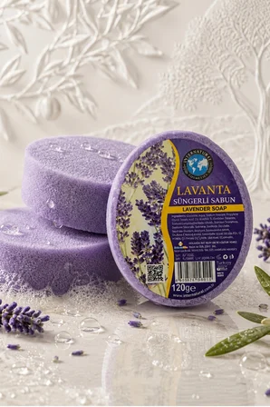İnternatural Lavanta Özlü Süngerli Bitkisel Banyo Sabunu 120 G |