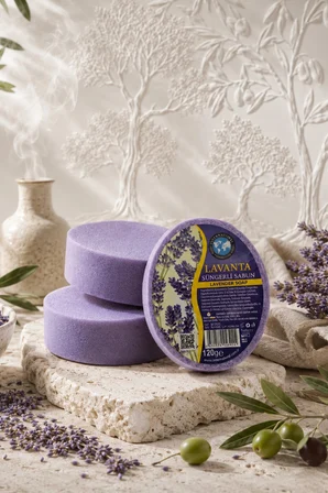 İnternatural Lavanta Özlü Süngerli Bitkisel Banyo Sabunu 120 G |